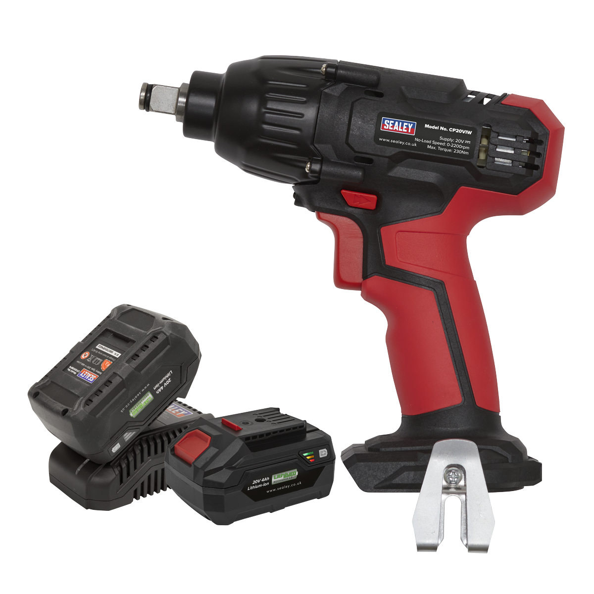 SV20 Series 1/2"Sq Drive Impact Wrench Kit 20V 4Ah - 2 Batteries CP20VIWKIT