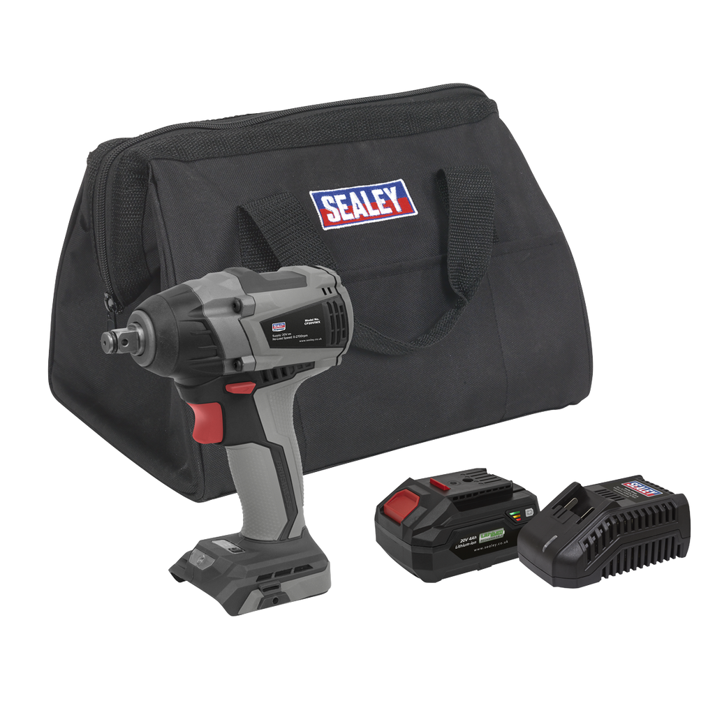 SV20 Series 1/2"Sq Drive Brushless Cordless Impact Wrench Kit 20V 4Ah CP20VIWXKIT1