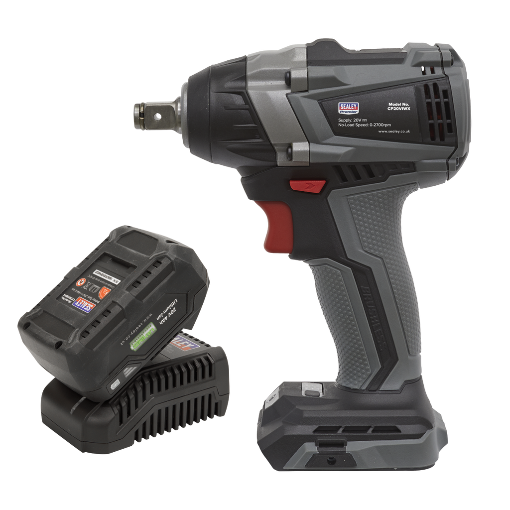 SV20 Series 1/2"Sq Drive Brushless Cordless Impact Wrench Kit 20V 4Ah CP20VIWXKIT1
