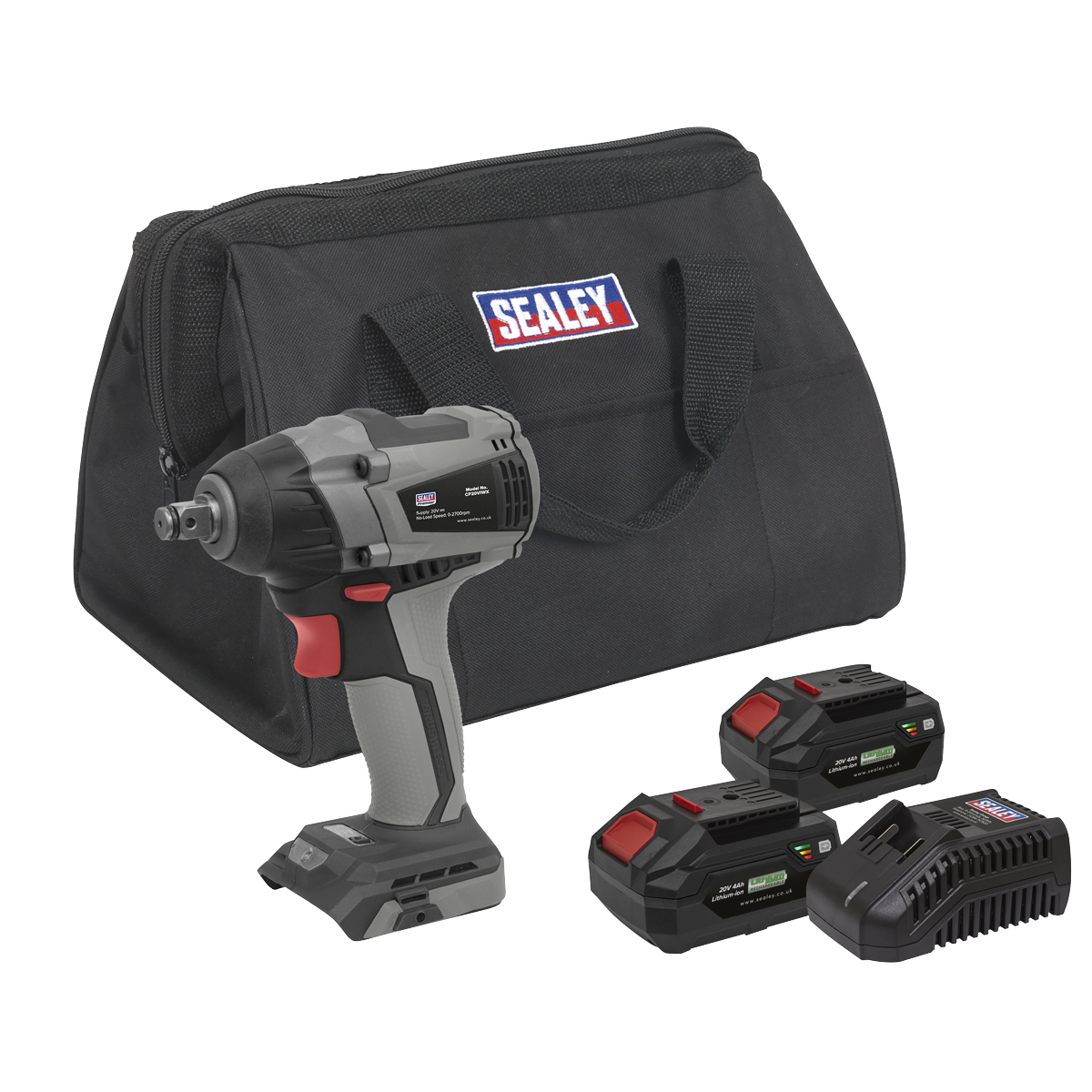 SV20 Series 1/2"Sq Drive Brushless Cordless Impact Wrench Kit 20V 4Ah - 2 Batteries CP20VIWXKIT