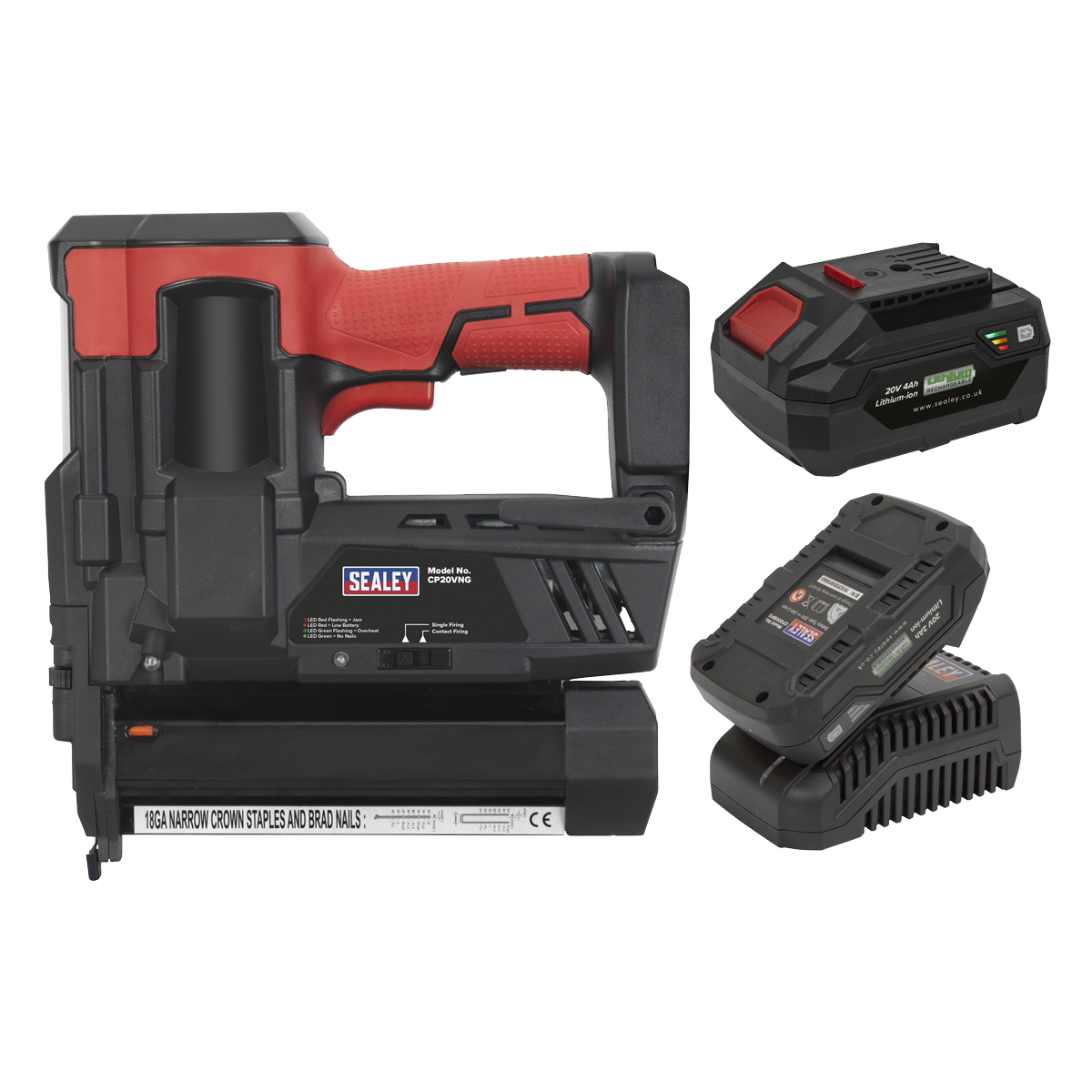 SV20 Series Cordless Nail/Staple Gun Kit 18G 20V - 2 Batteries CP20VNGKIT