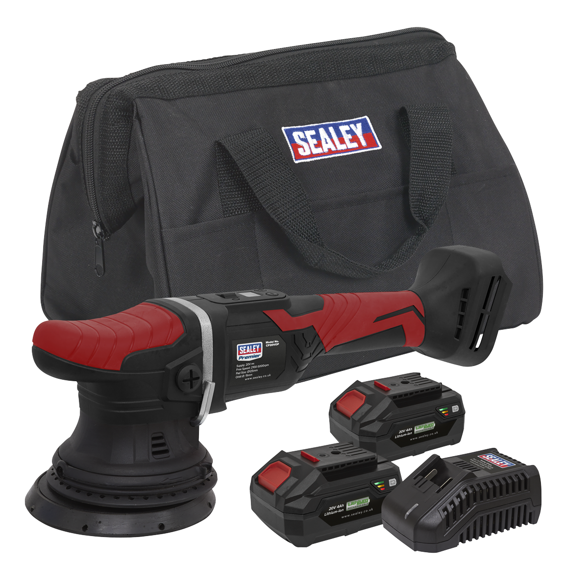 SV20 Series 125mm Cordless Orbital Polisher Kit 20V 4Ah - 2 Batteries CP20VOPKIT2