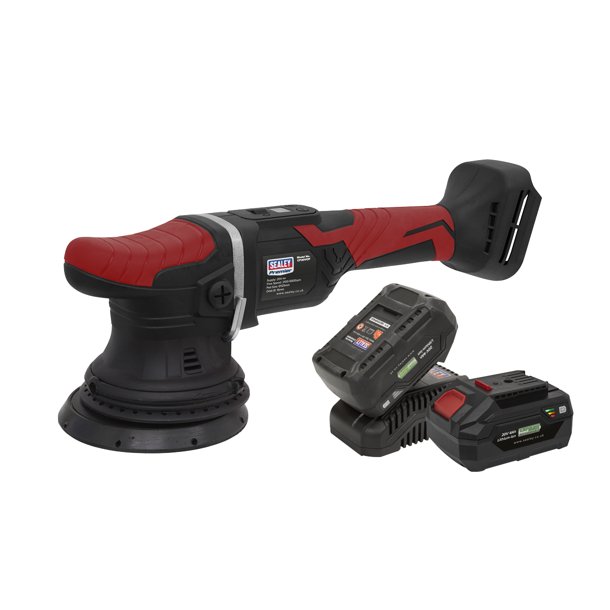 SV20 Series 125mm Cordless Orbital Polisher Kit 20V 4Ah - 2 Batteries CP20VOPKIT2