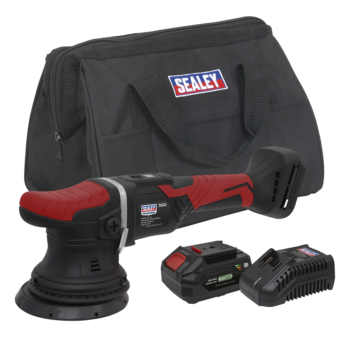 SV20 Series 125mm Cordless Orbital Polisher Kit 20V 4Ah & Euro Plug CP20VOPKITEU