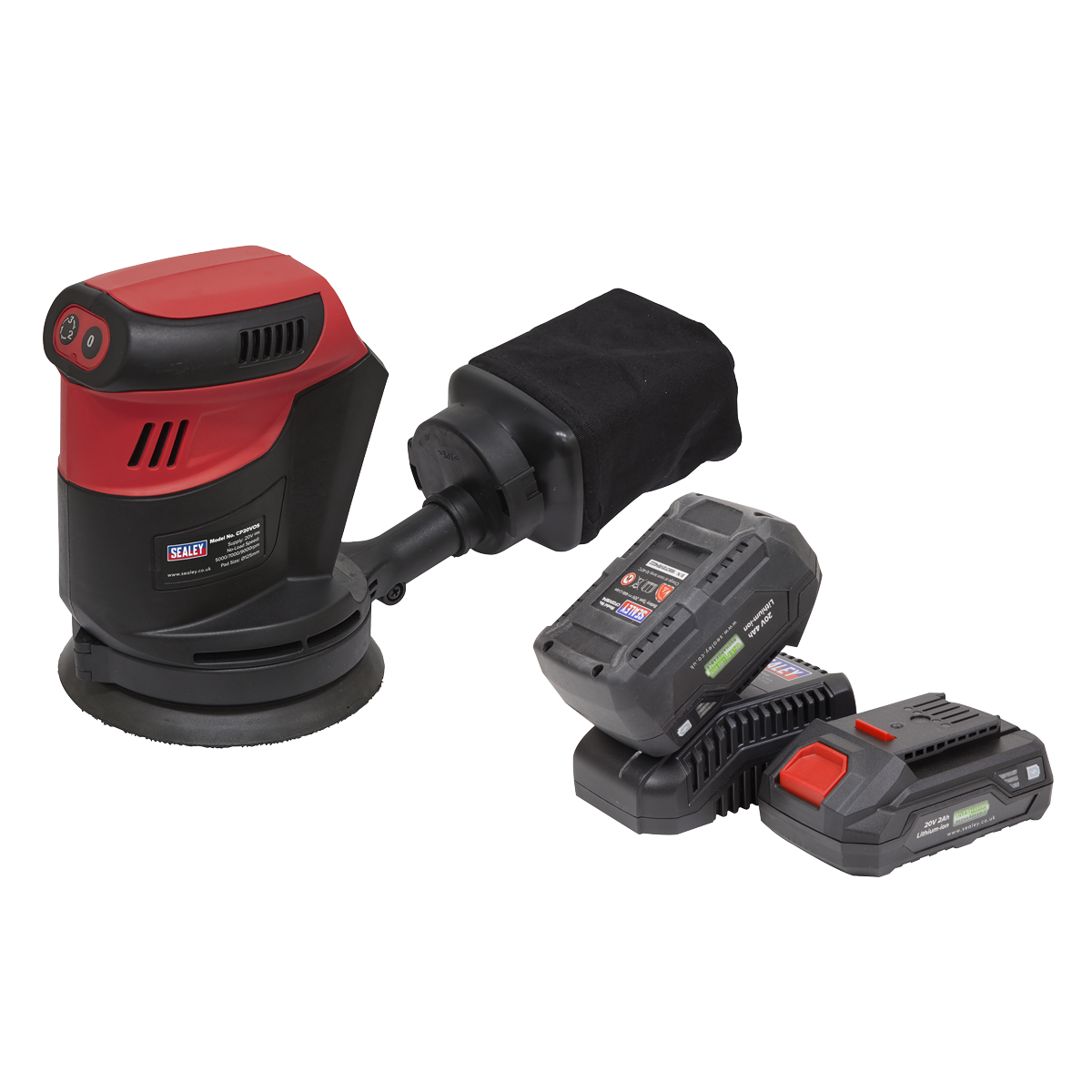 SV20 Series 125mm Cordless Orbital Palm Sander Kit 20V - 2 Batteries CP20VOSKIT