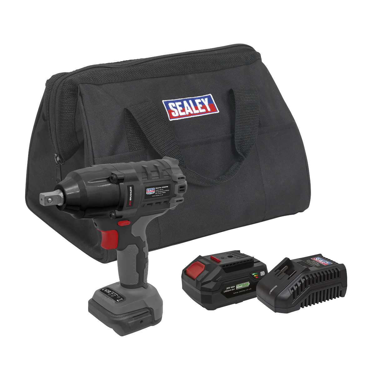 SV20 Series 1/2"Sq Drive Brushless Cordless Impact Wrench Kit 20V 4Ah CP20VPIWKIT1