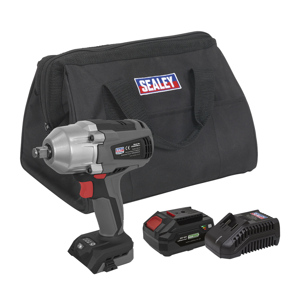 SV20 Series 1/2"Sq Drive Brushless Cordless Impact Wrench Kit 20V 4Ah CP20VPIWKIT1