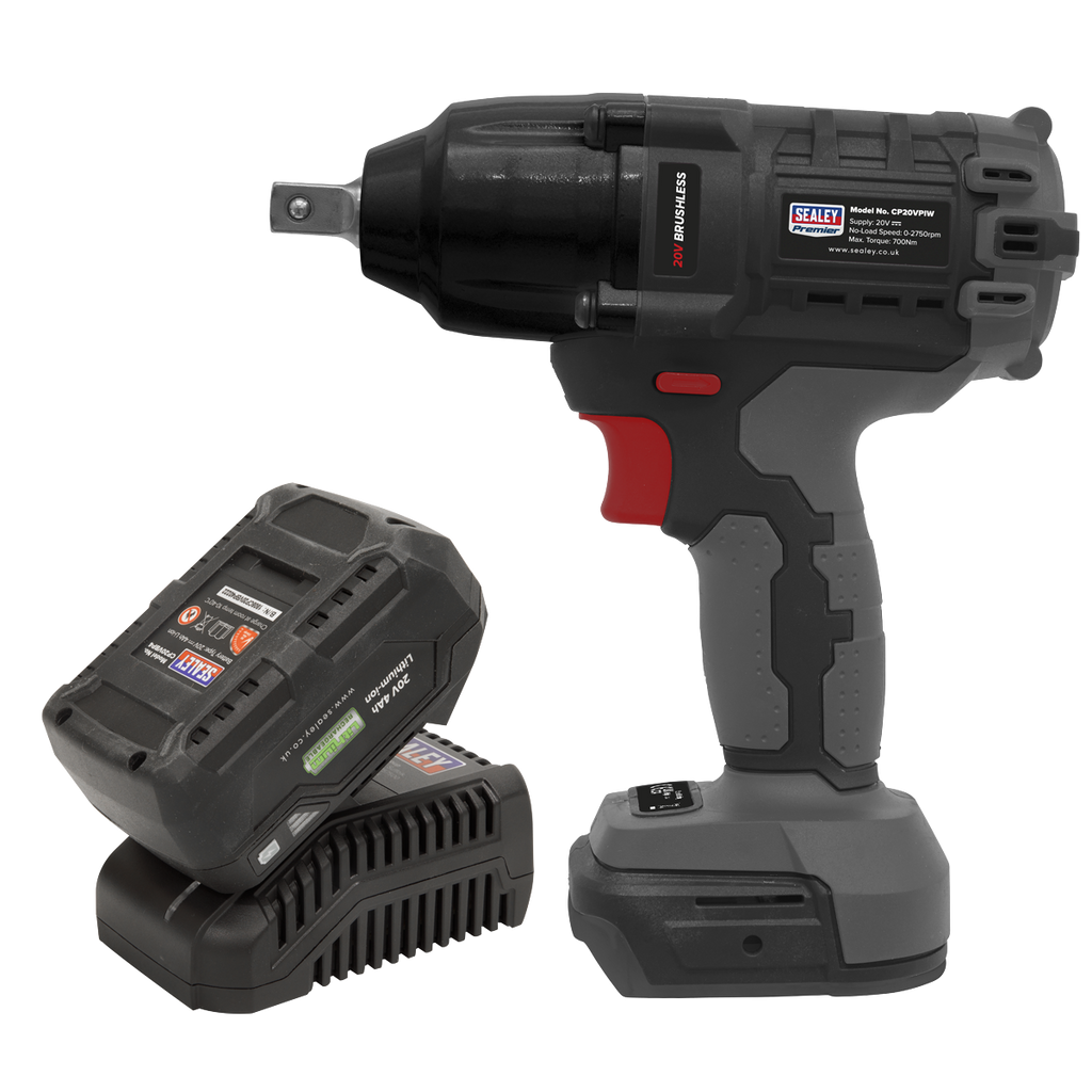 SV20 Series 1/2"Sq Drive Brushless Cordless Impact Wrench Kit 20V 4Ah CP20VPIWKIT1