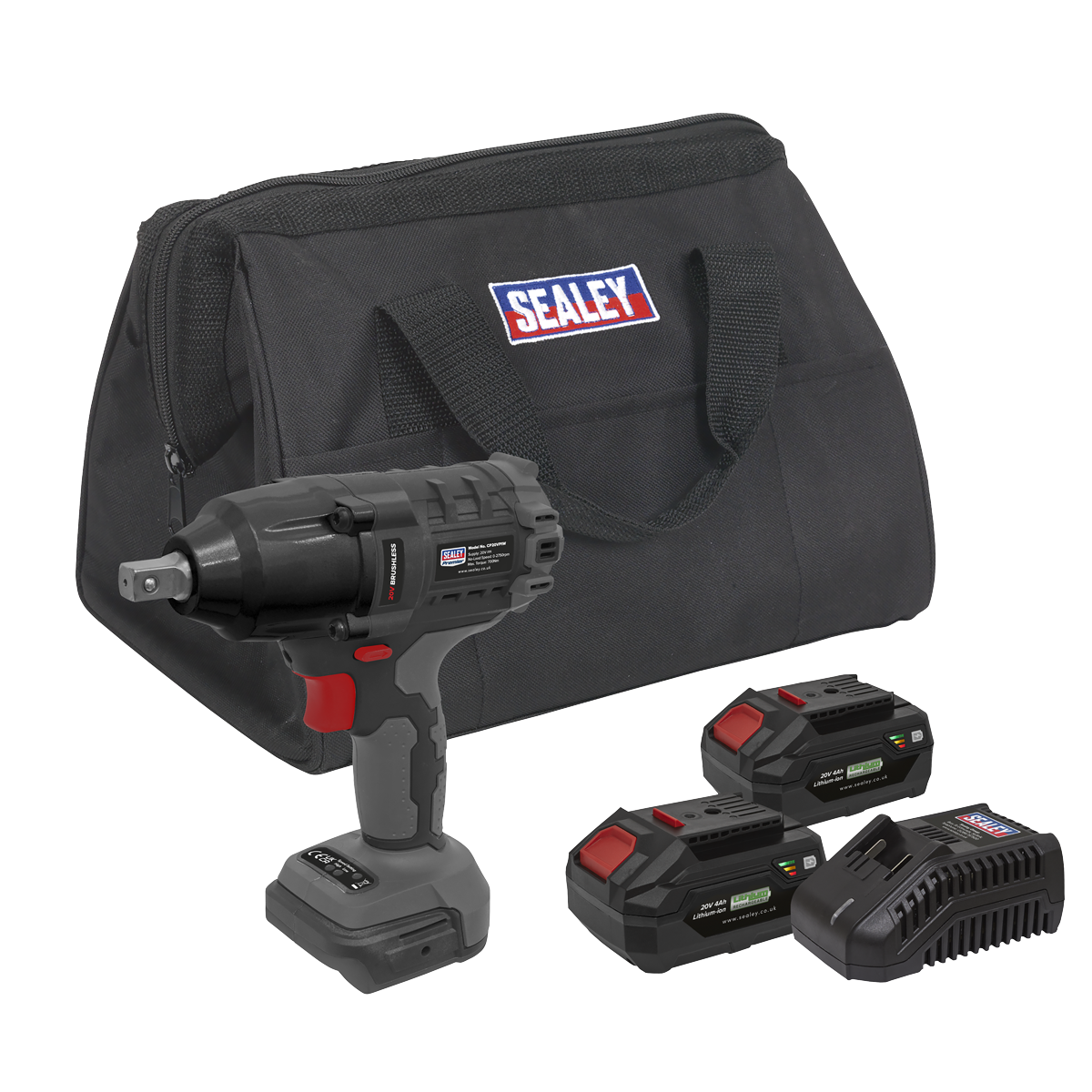 SV20 Series 1/2"Sq Drive Brushless Cordless Impact Wrench Kit 20V 4Ah - 2 Batteries CP20VPIWKIT