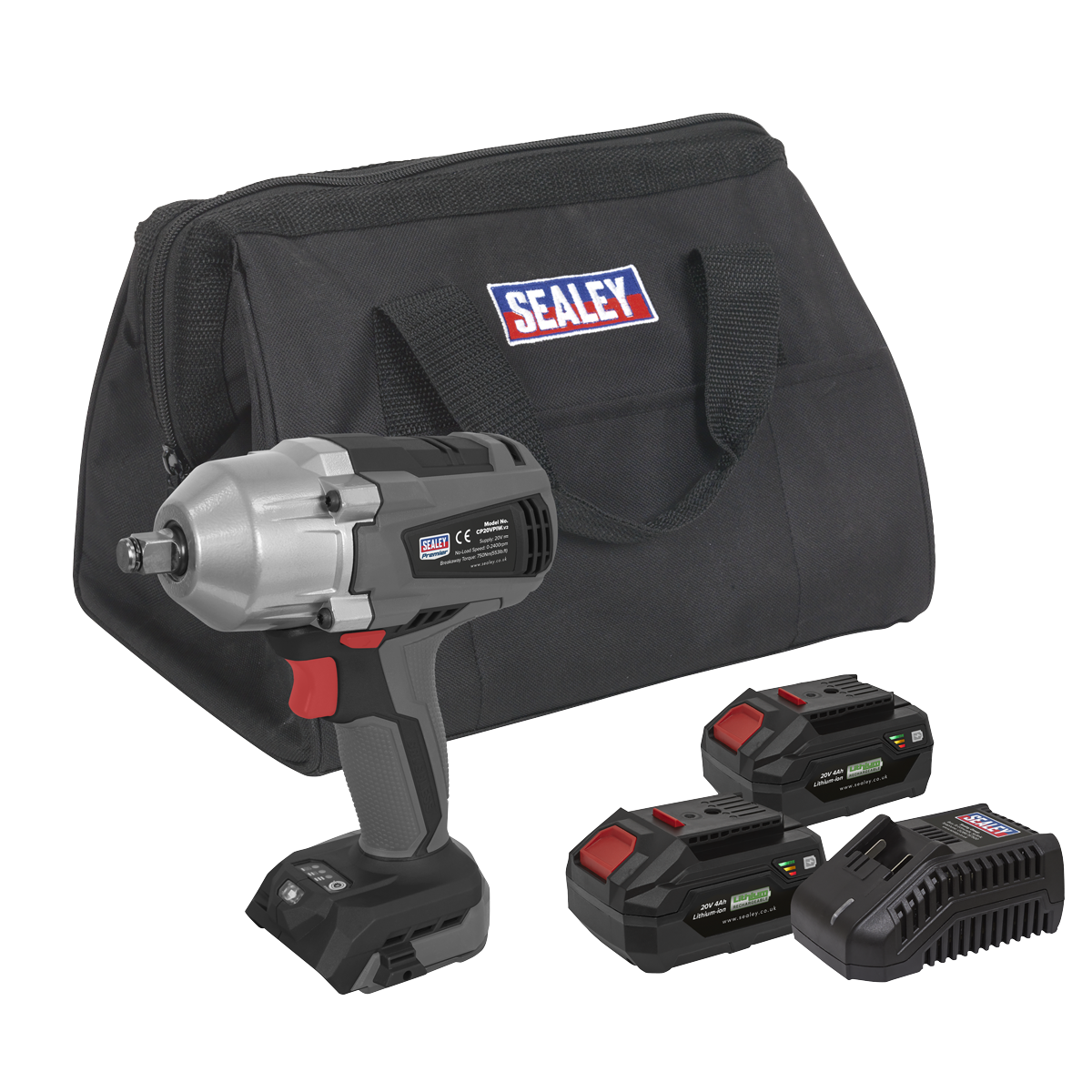 SV20 Series 1/2"Sq Drive Brushless Cordless Impact Wrench Kit 20V 4Ah - 2 Batteries CP20VPIWKIT