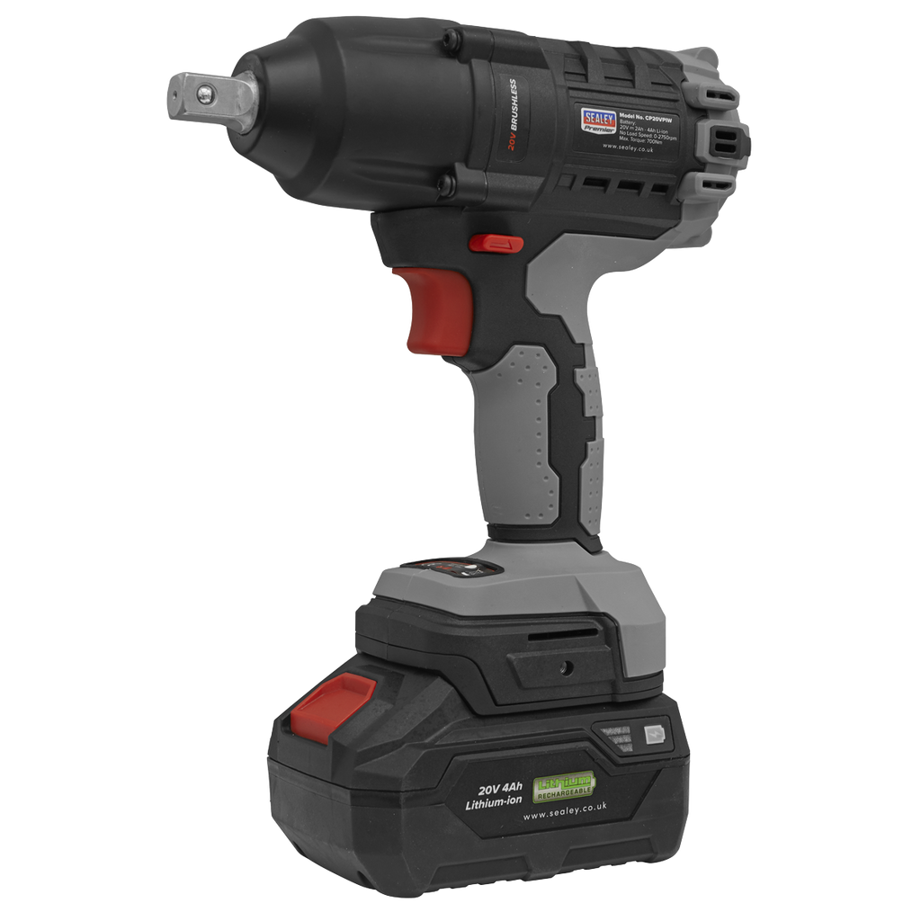 SV20 Series 1/2"Sq Drive Brushless Cordless Impact Wrench Kit 20V 4Ah CP20VPIWKIT1