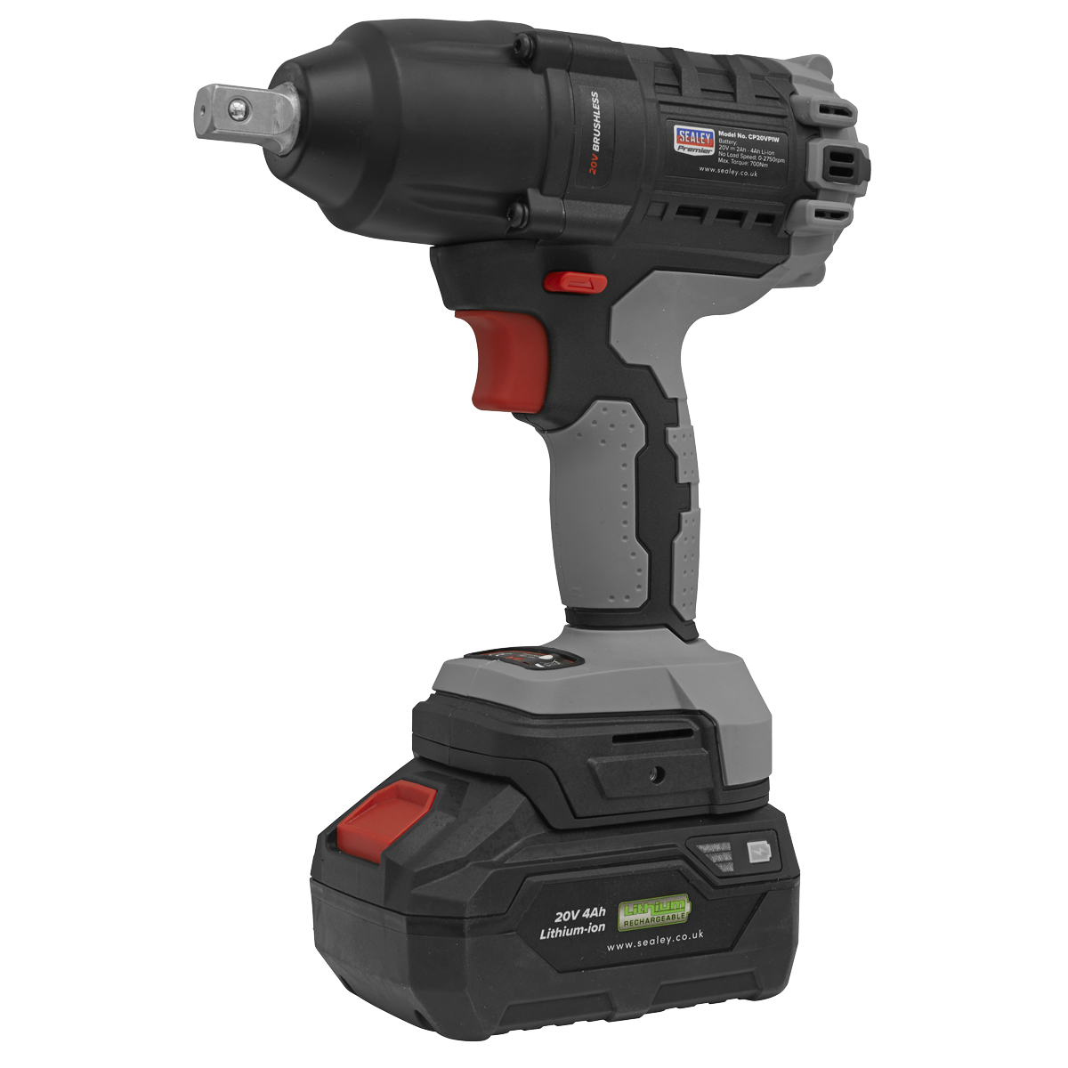SV20 Series 1/2"Sq Drive Brushless Cordless Impact Wrench Kit 20V 4Ah CP20VPIWKIT1