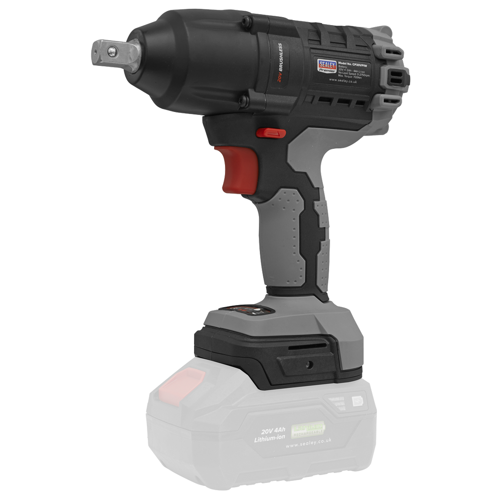 SV20 Series 1/2"Sq Drive Brushless Cordless Impact Wrench Kit 20V 4Ah - 2 Batteries CP20VPIWKIT