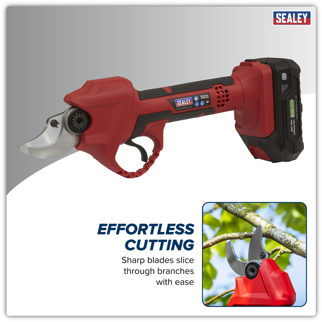 SV20 Series Brushless Cordless Pruning Shears Kit 20V 2Ah - 2 Batteries CP20VPSKIT