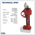 SV20 Series Brushless Cordless Pruning Shears 20V - Body Only CP20VPS