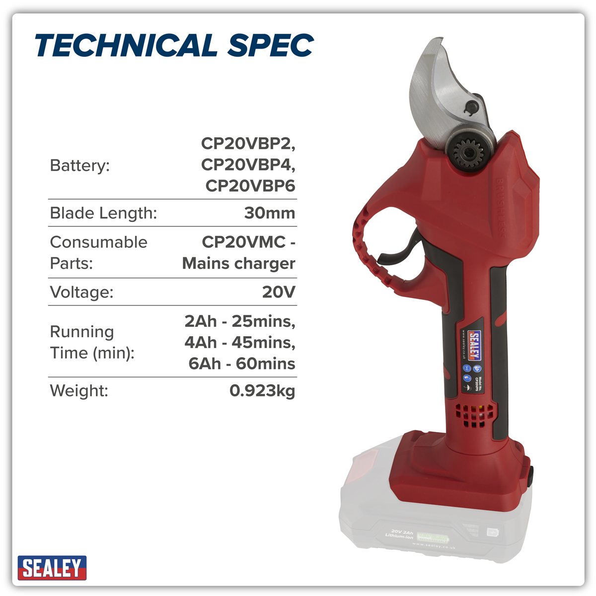SV20 Series Brushless Cordless Pruning Shears 20V - Body Only CP20VPS