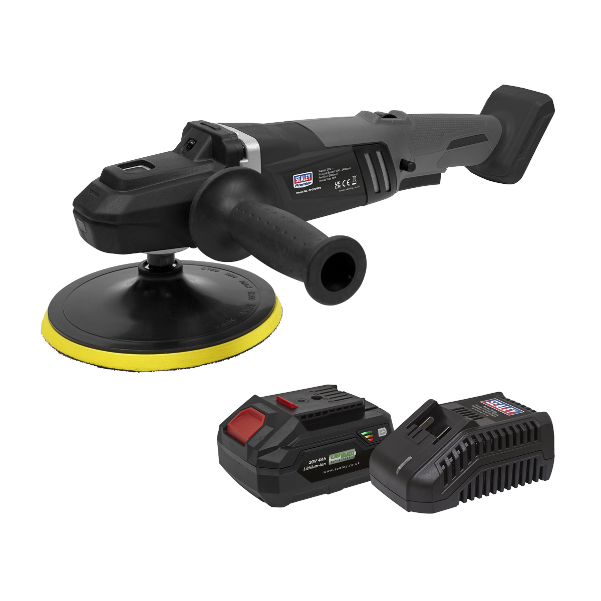 SV20 Series 180mm Brushless Cordless Rotary Polisher Kit 20V 4Ah CP20VRPXKIT1