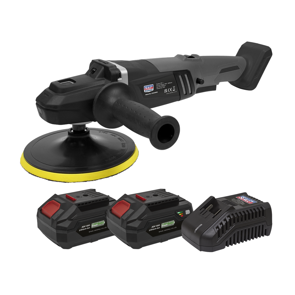 SV20 Series 180mm Brushless Cordless Rotary Polisher 20V 4Ah - 2 Batteries CP20VRPXKIT