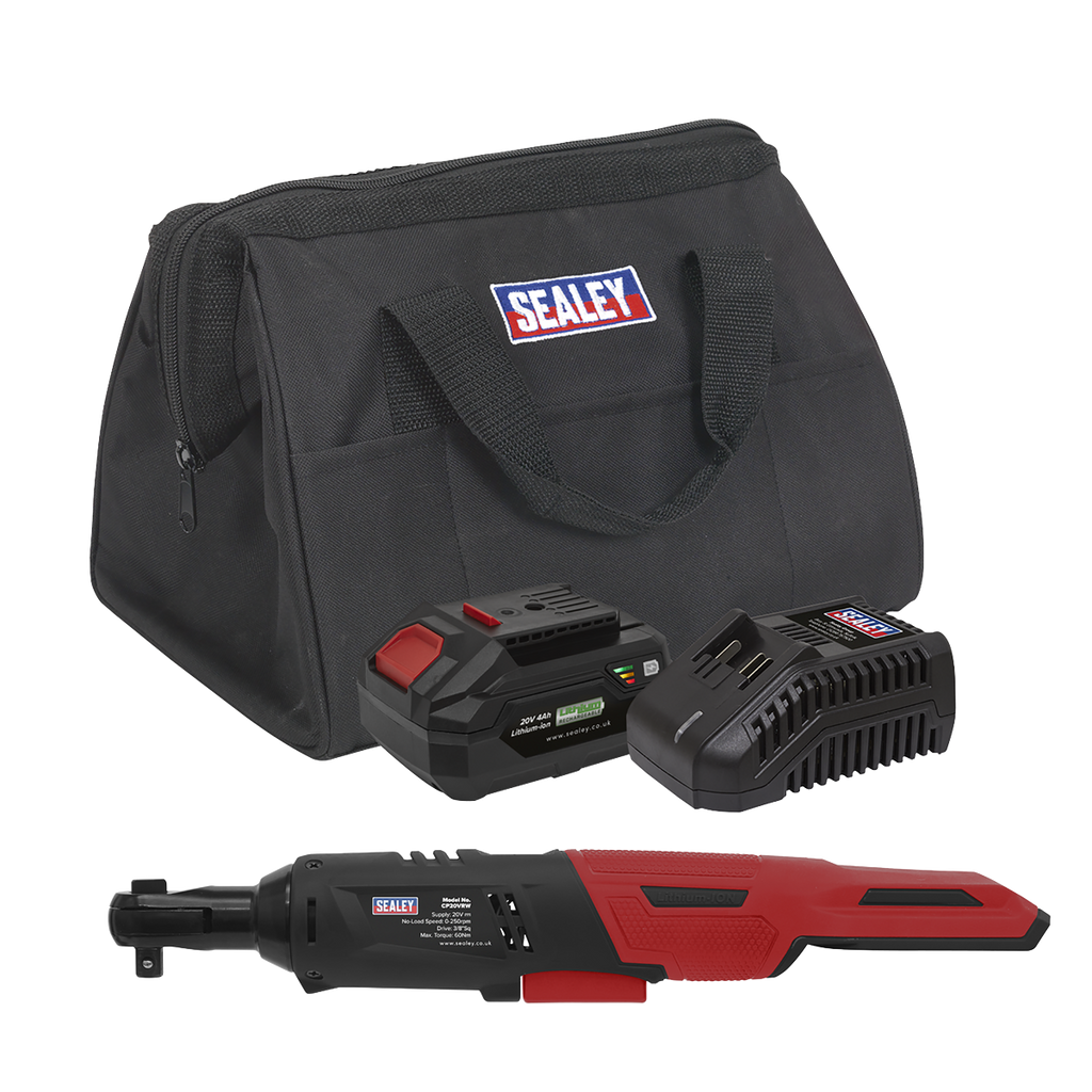 SV20 Series 3/8"Sq Drive Cordless Ratchet Wrench Kit 60Nm 20V 4Ah CP20VRWKIT1