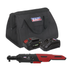 SV20 Series 3/8"Sq Drive Cordless Ratchet Wrench Kit 60Nm 20V 4Ah CP20VRWKIT1