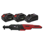 SV20 Series 3/8"Sq Drive Cordless Ratchet Wrench Kit 20V 4Ah - 2 Batteries CP20VRWKIT