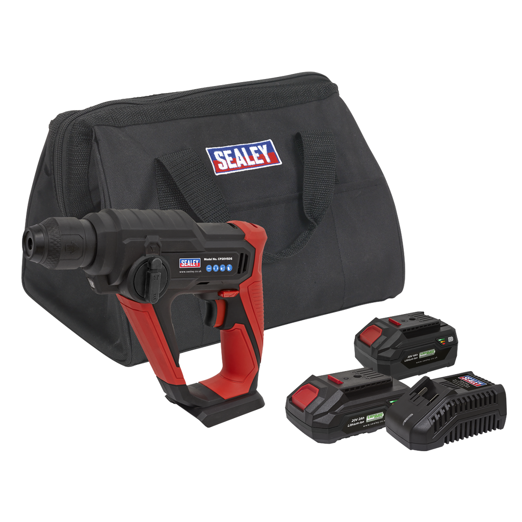 SV20 Series SDS Plus Cordless Rotary Hammer Drill Kit 20V - 2 Batteries CP20VSDSKIT