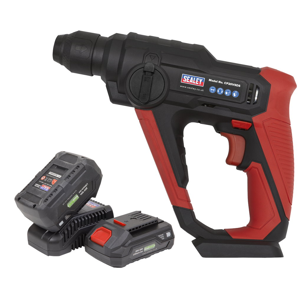 SV20 Series SDS Plus Cordless Rotary Hammer Drill Kit 20V - 2 Batteries CP20VSDSKIT