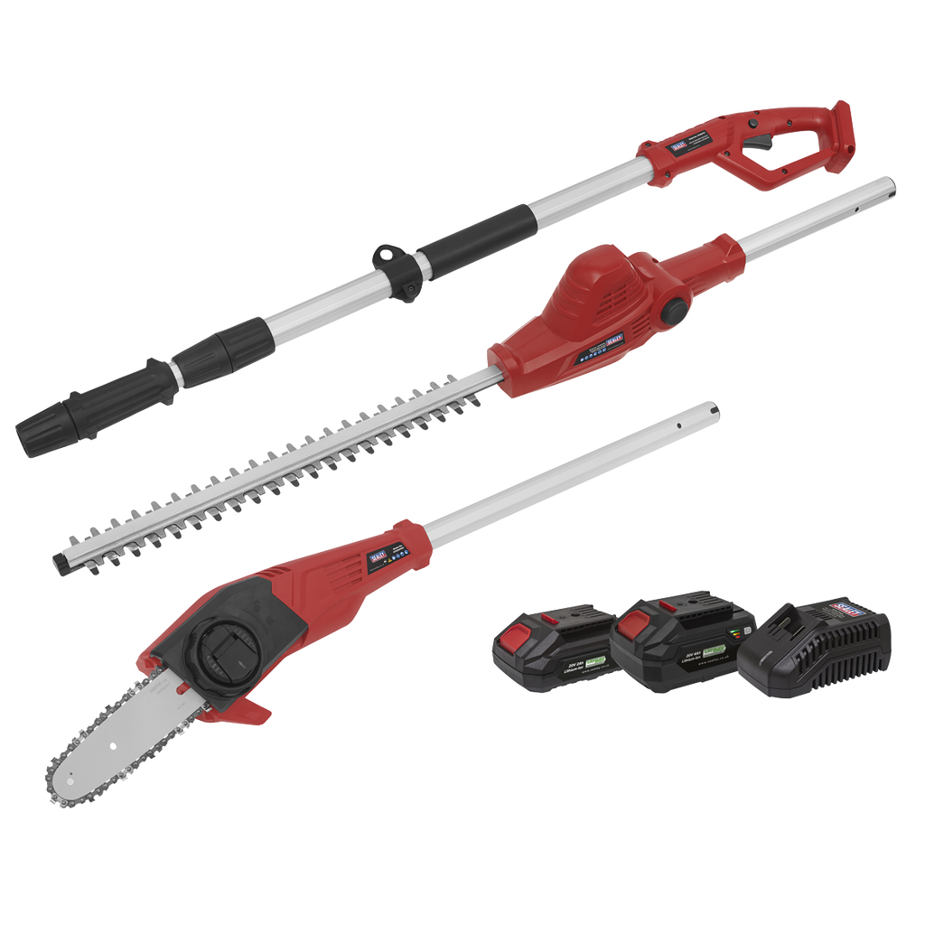 SV20 Series Cordless Telescopic Hedge Trimmer & Chainsaw Kit 20V - 2 Batteries CP20VTPCOMBO