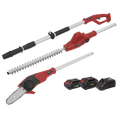 SV20 Series Cordless Telescopic Hedge Trimmer & Chainsaw Kit 20V - 2 Batteries CP20VTPCOMBO