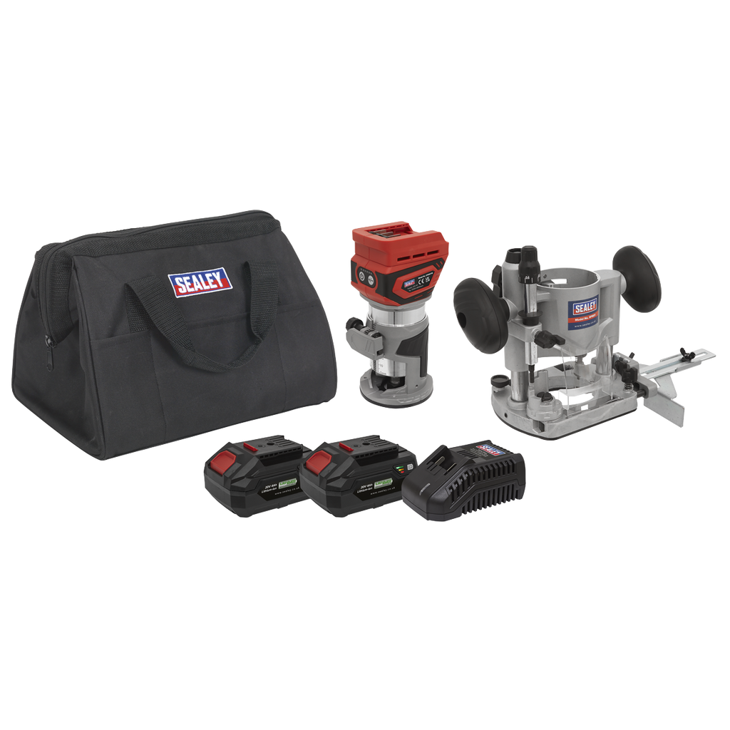 SV20 Series Cordless Trimming Router Kit 20V 4Ah - 2 Batteries CP20VTRKIT