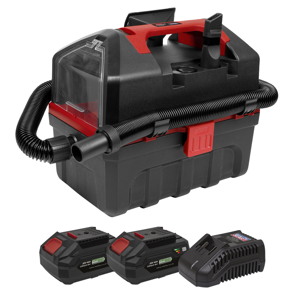 SV20 Series 10L Cordless Wet & Dry Vacuum Kit 20V 4Ah - 2 Batteries CP20VWDVKIT