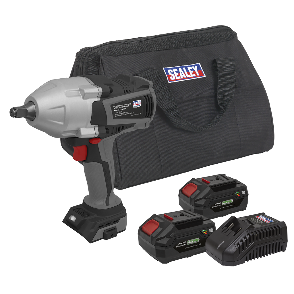 SV20 Series Brushless Cordless Impact Wrench Kit 20V 4Ah - 2 Batteries CP20VXIWKIT1