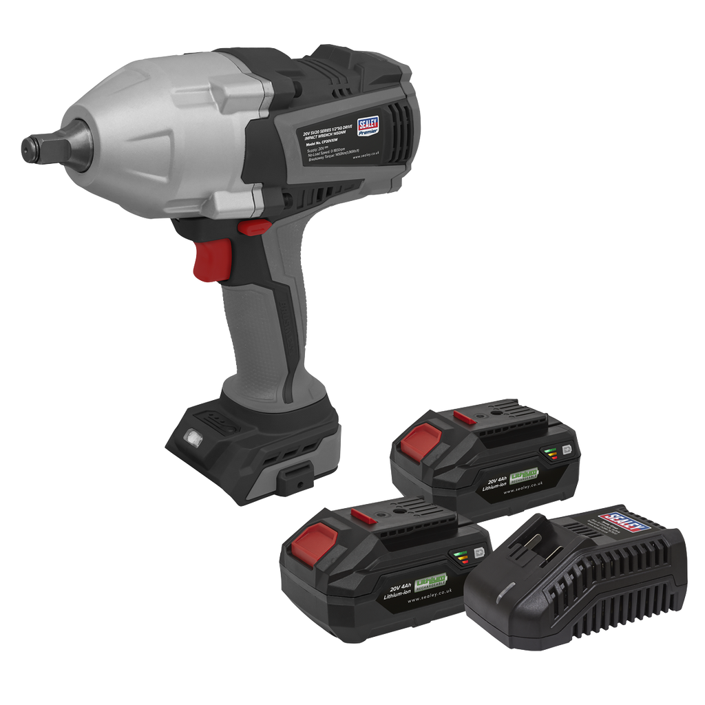 SV20 Series Brushless Cordless Impact Wrench Kit 20V 4Ah - 2 Batteries CP20VXIWKIT1