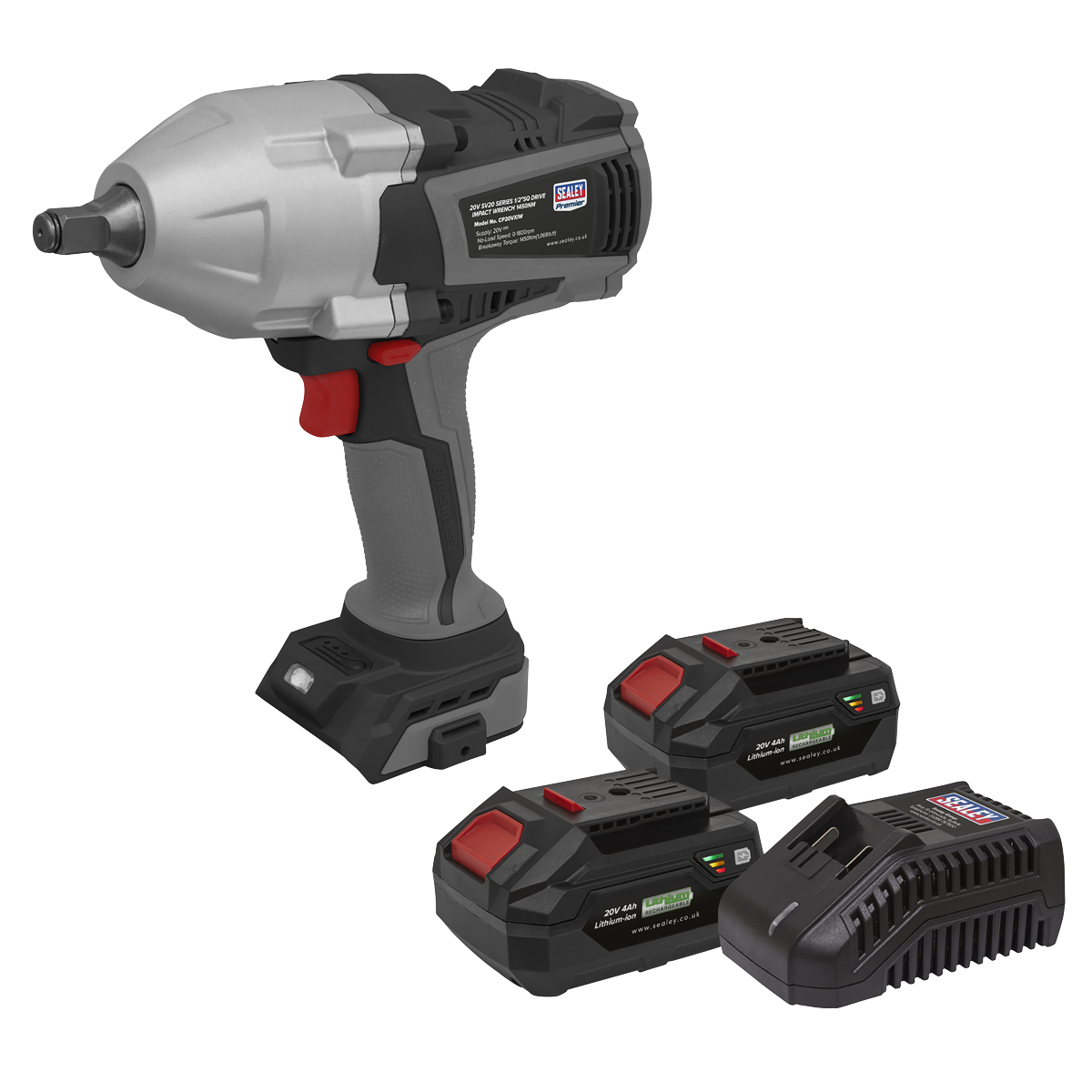 SV20 Series Brushless Cordless Impact Wrench Kit 20V 4Ah - 2 Batteries CP20VXIWKIT1