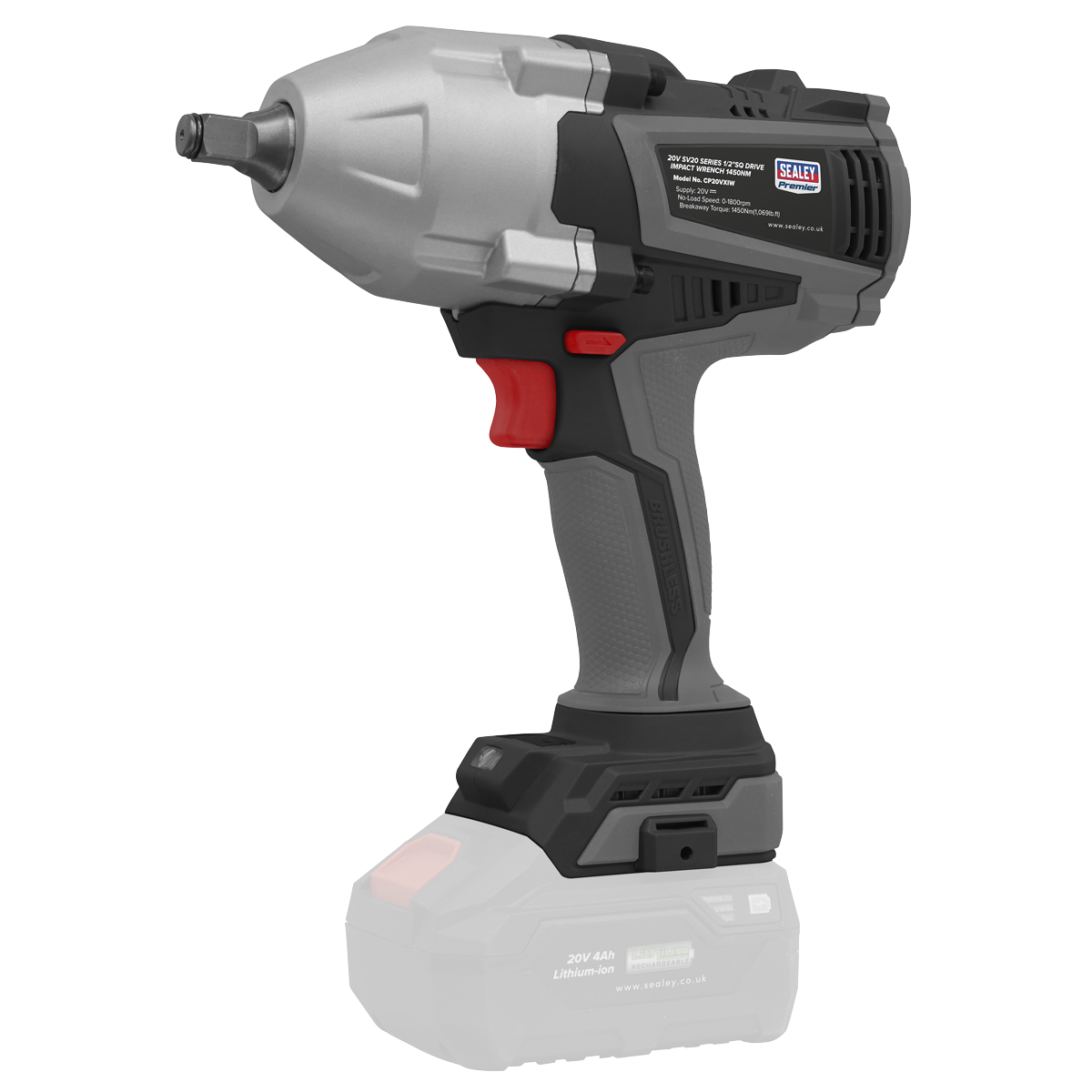 SV20 Series Brushless Cordless Impact Wrench Kit 20V 4Ah - 2 Batteries CP20VXIWKIT1