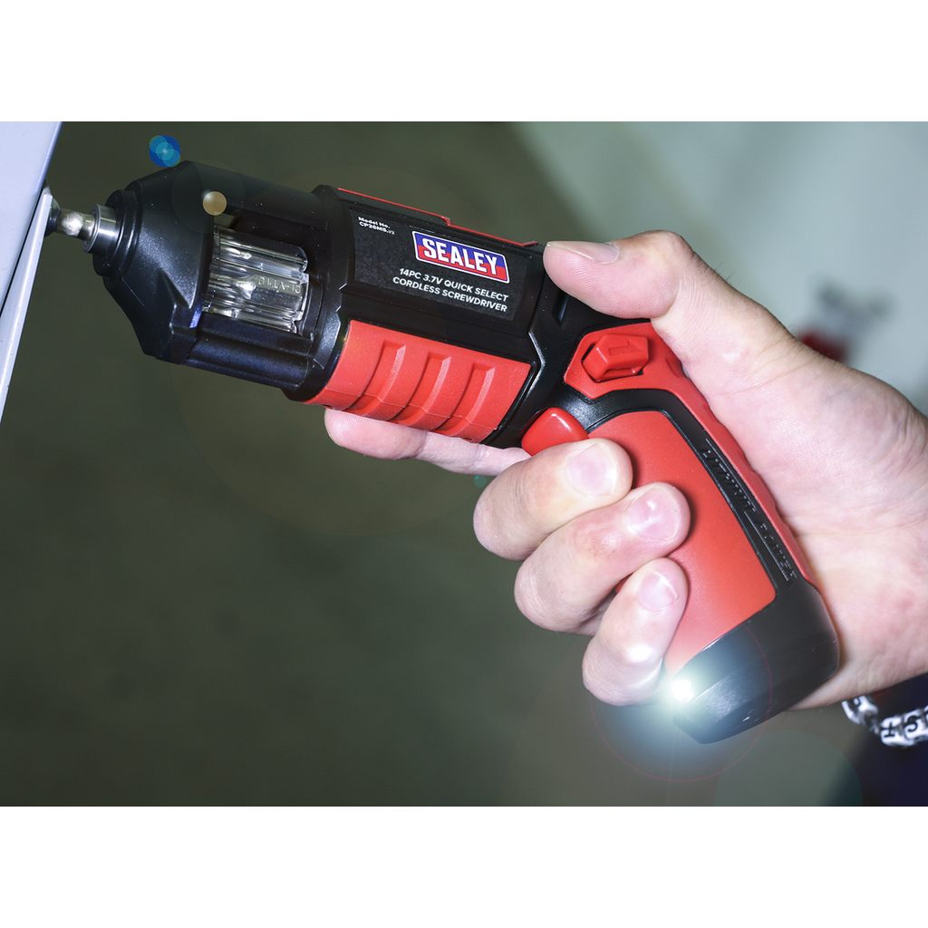 Cordless Quick Select Screwdriver 3.7V 14pc CP36MS