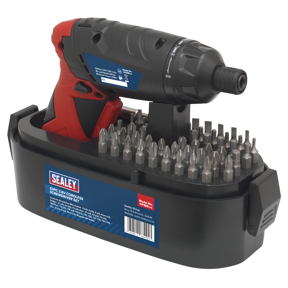 Cordless Screwdriver Set 3.6V 53pc CP36S