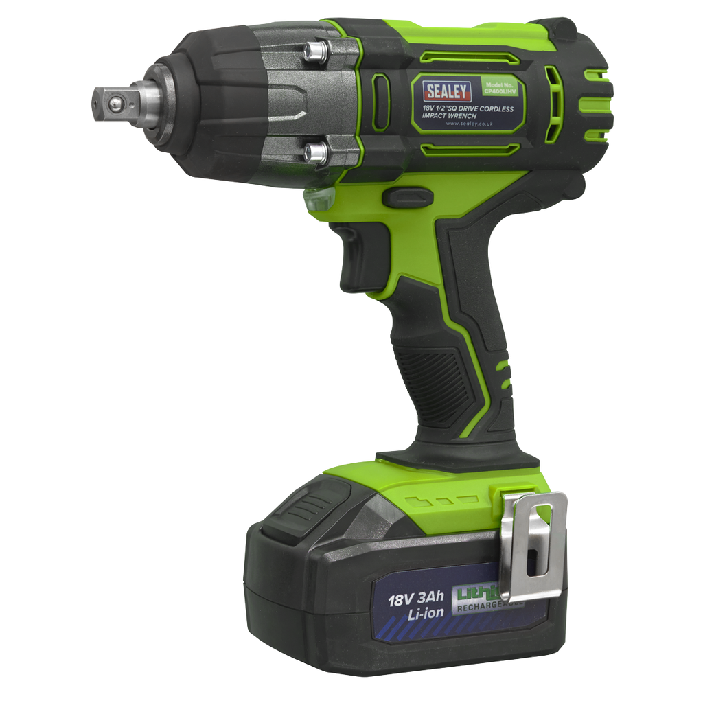 1/2"Sq Drive Hi-Vis Cordless Impact Wrench Euro 18V 3Ah CP400LIHVEU