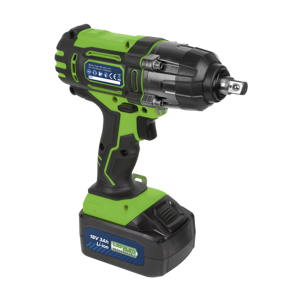 1/2"Sq Drive Hi-Vis Cordless Impact Wrench Euro 18V 3Ah CP400LIHVEU
