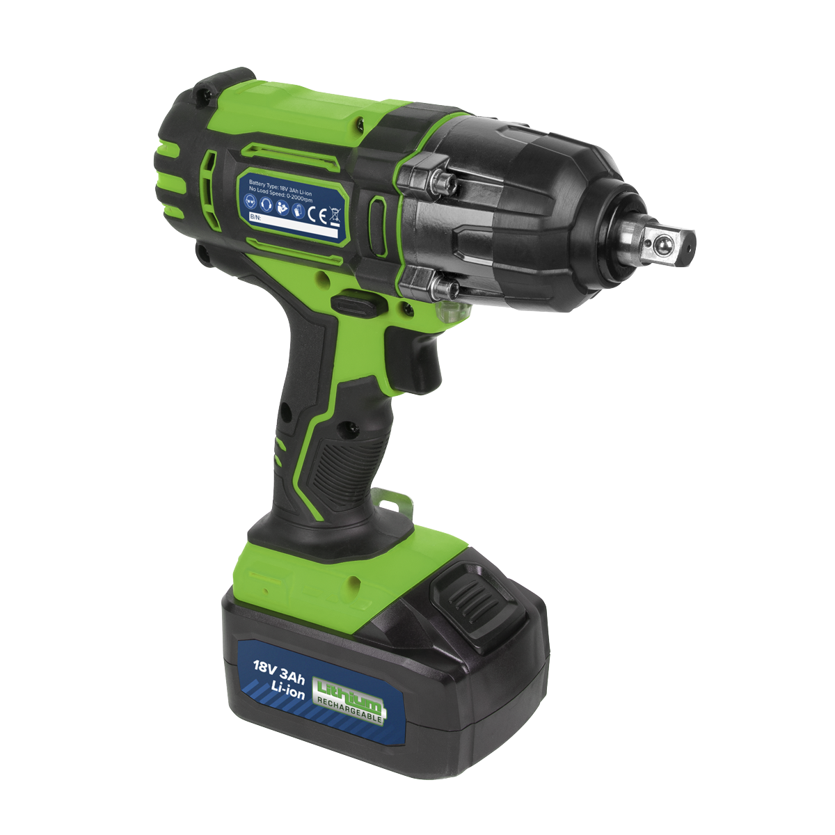 1/2"Sq Drive Hi-Vis Cordless Impact Wrench Euro 18V 3Ah CP400LIHVEU