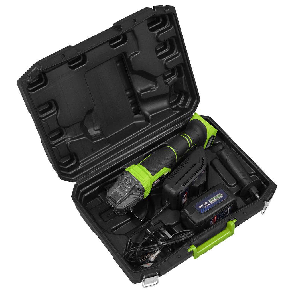 115mm Cordless Angle Grinder 18V 3Ah - Green CP401LIHV