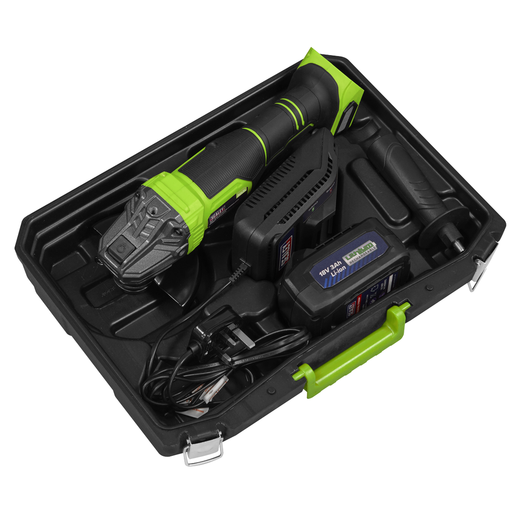115mm Cordless Angle Grinder 18V 3Ah - Green CP401LIHV