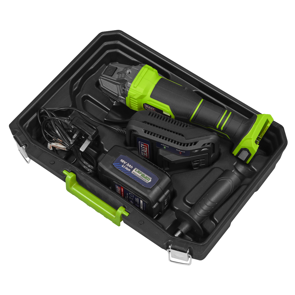 115mm Cordless Angle Grinder 18V 3Ah - Green CP401LIHV