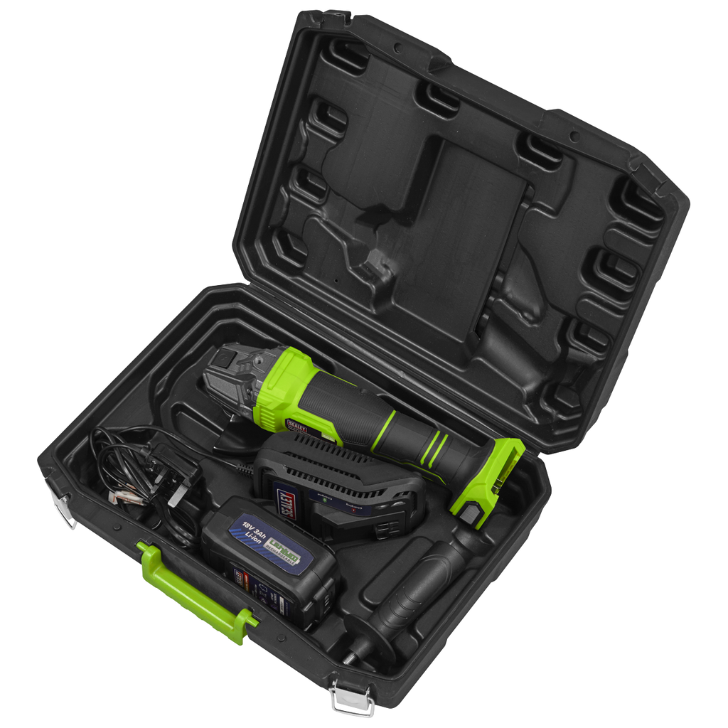 115mm Cordless Angle Grinder 18V 3Ah - Green CP401LIHV