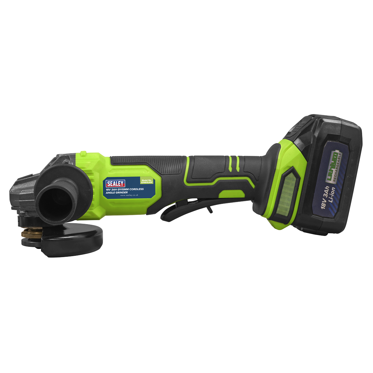 115mm Cordless Angle Grinder 18V 3Ah - Green CP401LIHV