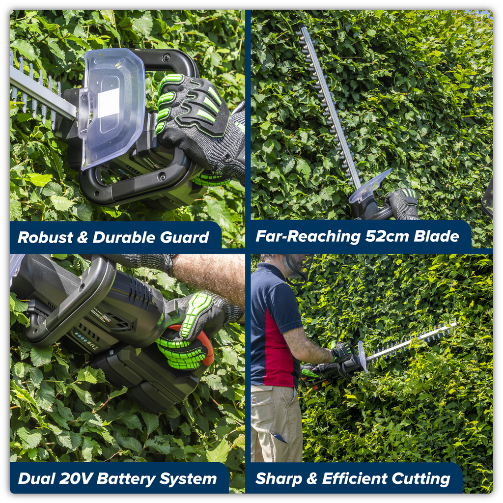 SV20 Series 52cm Cordless Hedge Trimmer Kit 40V 4Ah - 2 Batteries CP40VHTKIT