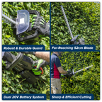 SV20 Series 52cm Cordless Hedge Trimmer Kit 40V 4Ah - 2 Batteries CP40VHTKIT