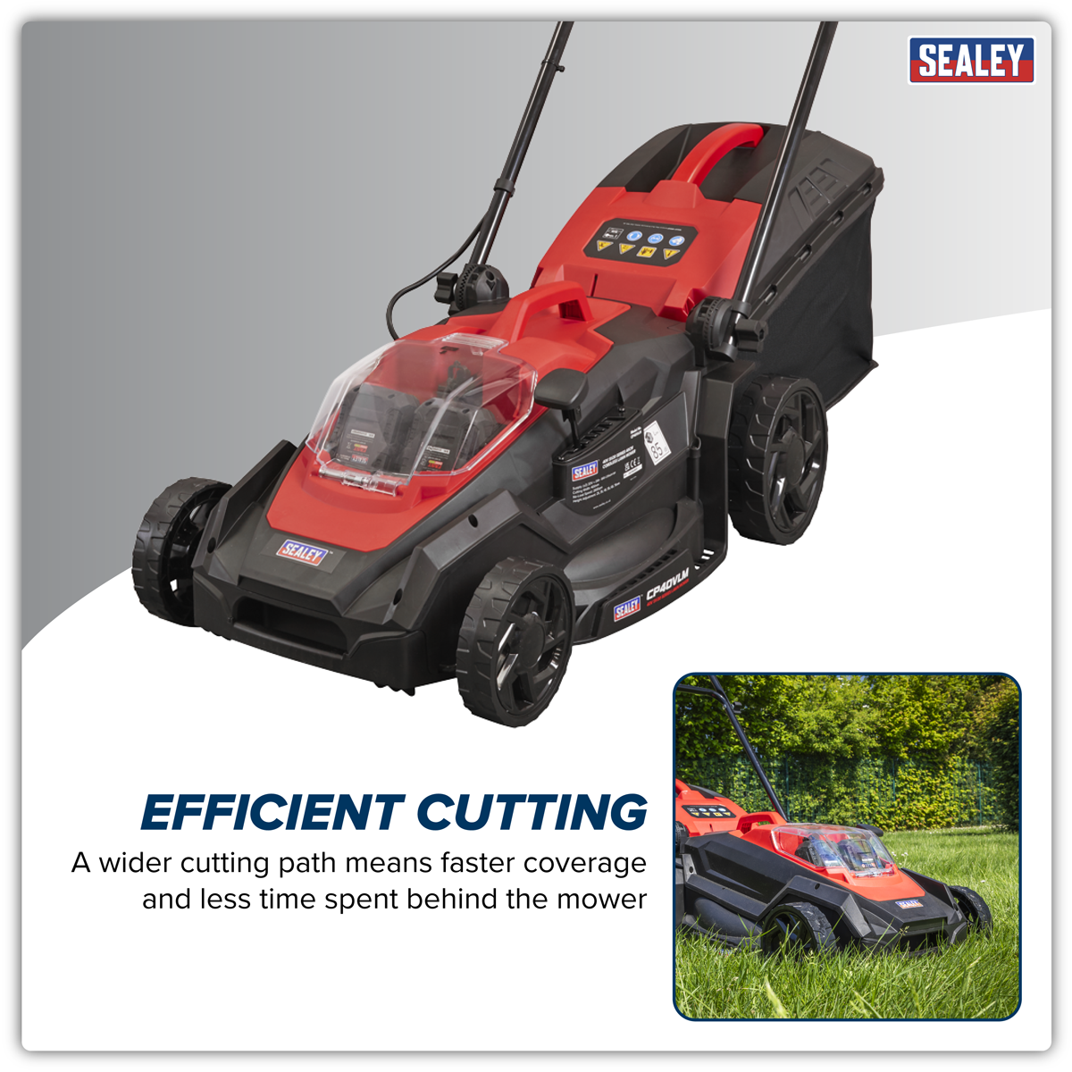 SV20 Series 40cm Cordless Lawn Mower Kit 40V 4Ah - 2 Batteries CP40VLMKIT