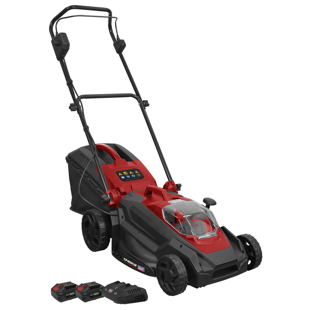 SV20 Series 40cm Cordless Lawn Mower Kit 40V 4Ah - 2 Batteries CP40VLMKIT