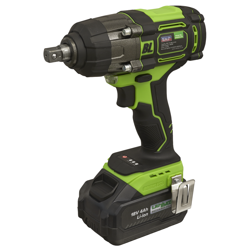 1/2"Sq Drive Cordless Brushless Impact Wrench 18V 4Ah CP650LIHV